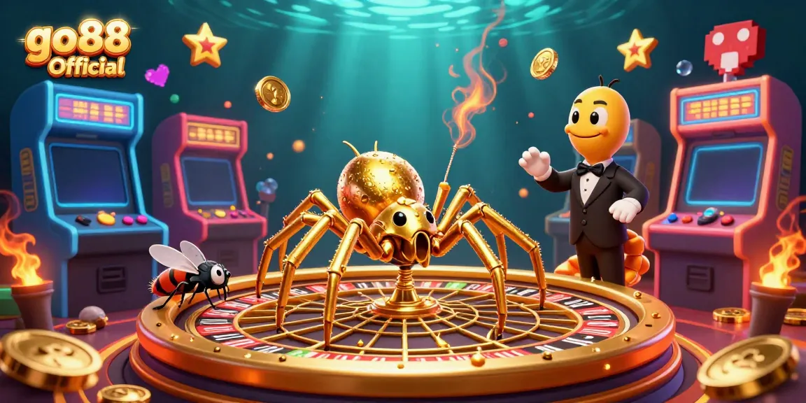 Experience action-packed bets at go88 Official with vibrant casino-themed illustrations featuring games and characters.