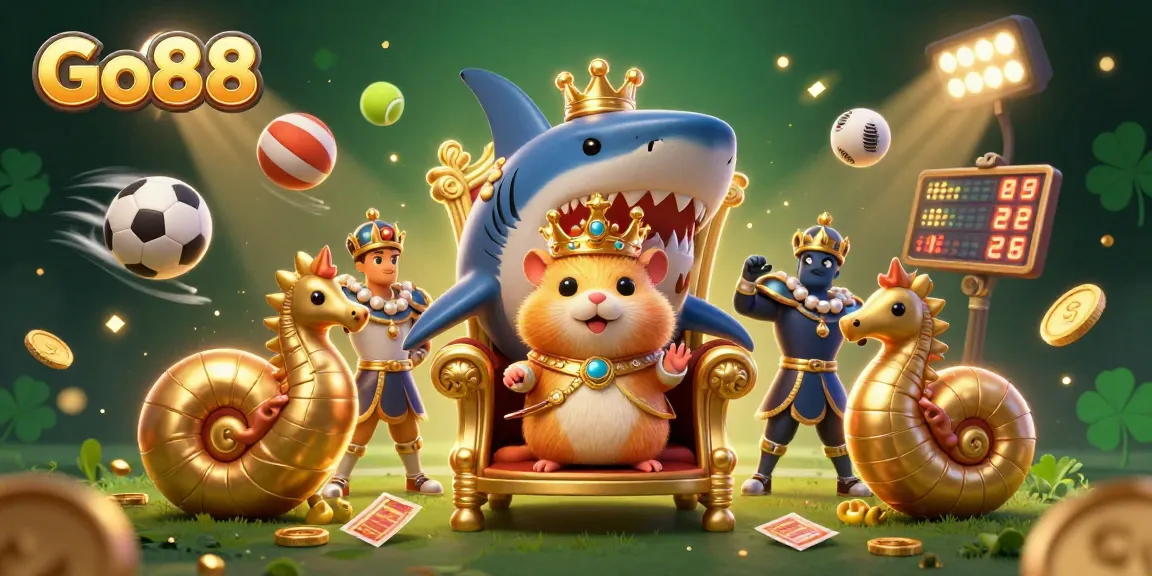 Go88 players betting in an immersive 3D casino scene filled with excitement and gold coins.