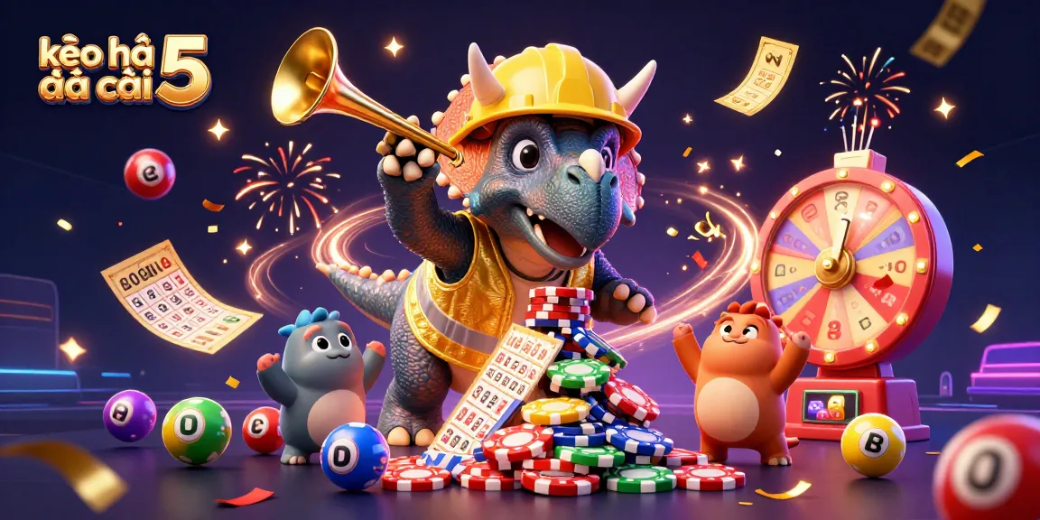 Experience the excitement of kèo nhà cái 5 with vibrant casino elements and a celebratory atmosphere.