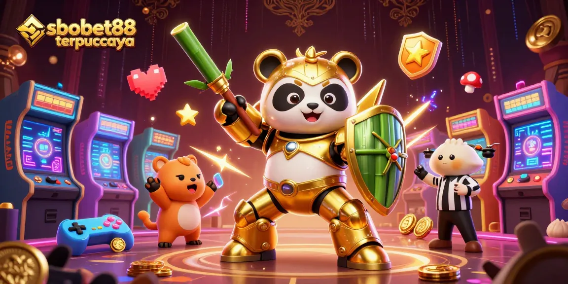Experience sbobet88 terpercaya in a vibrant, action-packed 3D casino scene featuring engaging characters and dynamic elements.