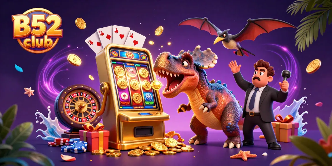 Catch golden coins at B52 club while pachycephalosaurus hits the jackpot!