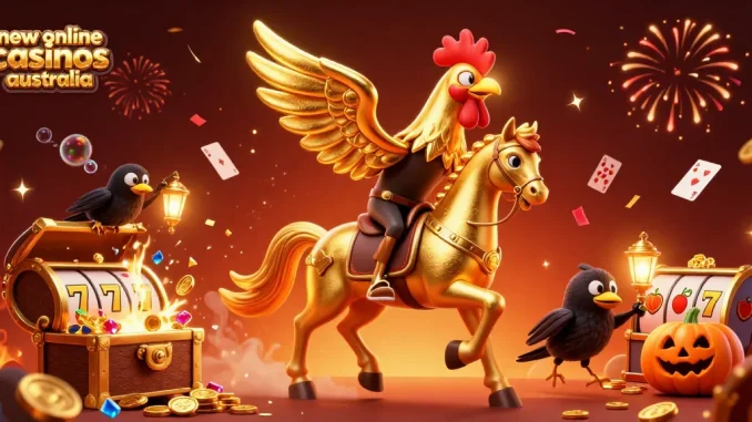 Win big with new online casinos Australia featuring exciting scenes of casino action and thrill.