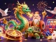Experience the thrill of GG88 gaming with an enchanting dragon, turtle sage, and lucky cranes among sparkling casino elements.